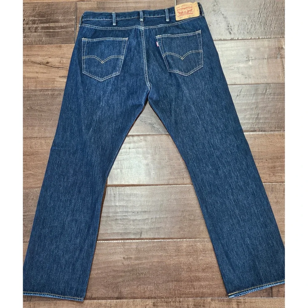 Levis 501 Original Fit Mens Dark Wash Indigo Straight Leg Jeans W38 L32